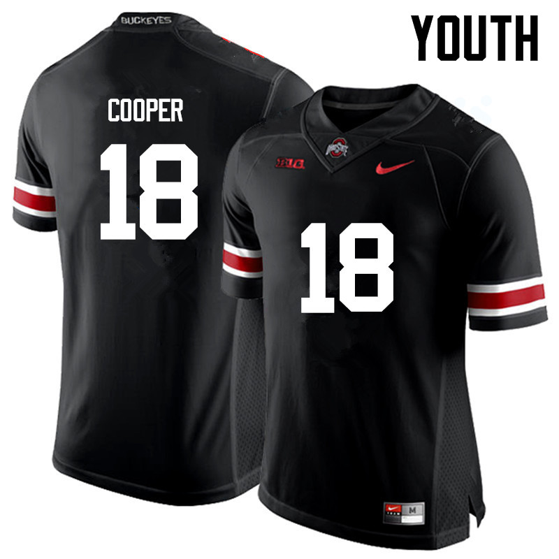 Ohio State Buckeyes Jonathan Cooper Youth #18 Black Game Stitched College Football Jersey